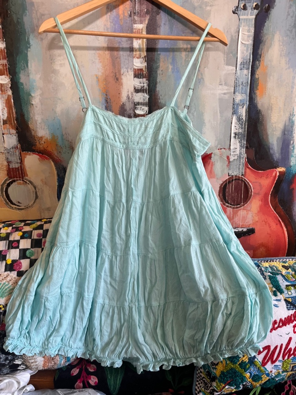 FREE PEOPLE Aqua ROMPER SZ Small petite